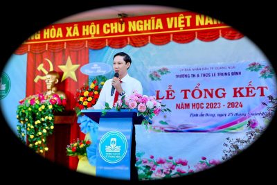 TỔNG KẾT NĂM HỌC 2023-2024; Thay mặt nhà trường xin chân thành cảm ơn sự quan tâm của quý cấp lãnh đạo, của PGD&ĐT TPQN; của Đảng ủy, UBND, UBMTTQVN, các cơ quan ban ngành của xã Tịnh Ấn Đông; sự đồng hành phối hợp của BĐDCMHS; tinh thần ủng hộ của quý mạnh thường quân, nhà hảo tâm; sự cố gắng nổ lực “Tất cả vì học sinh thân yêu” của quý thầy cô, CBGVNV và sự chăm ngoan của tất cả các em HS thân yêu đã góp phần cho thành công của năm học này Hẹn gặp lại một năm học mới 2024-2025 nhiều thành công mới. Xin Trân trọng và chân thành cảm ơn!